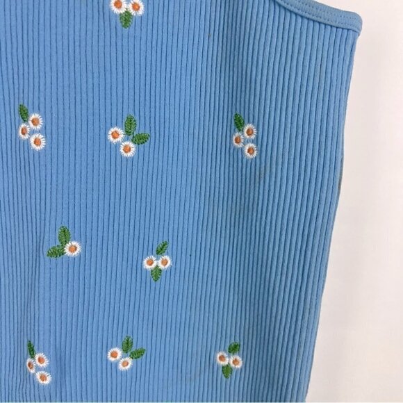 Nwt - Zara Seamless Embroidered Dress In Blue. Size: Xs-S. - Picture 12 of 13